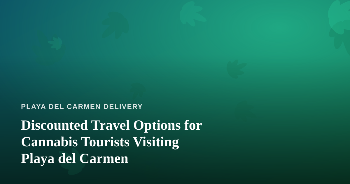Discounted Travel Options for Cannabis Tourists Visiting Playa del Carmen