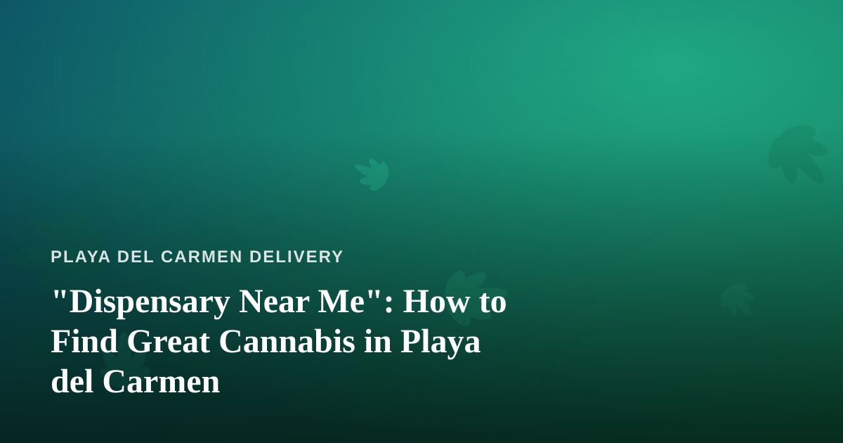 “Dispensary Near Me”: How to Find Great Cannabis in Playa del Carmen