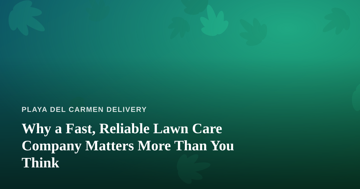 Why a Fast, Reliable Lawn Care Company Matters More Than You Think